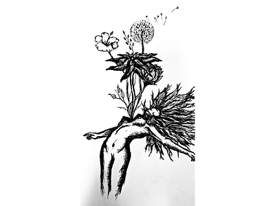 Burst of Life art beautiful burst drawing flowers ink life pen