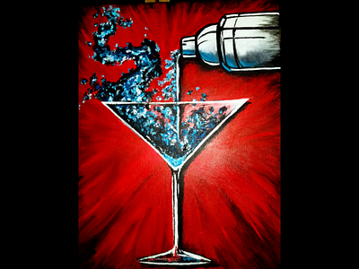 Urban Cocktail acrylic art cocktail painting urban