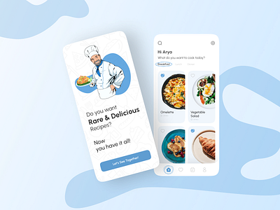 Recipe App Concept app cook delivery design drink food menu mobile order recipe service ui uiux ux