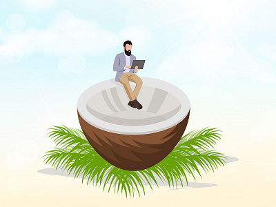 Coconut with Working Man