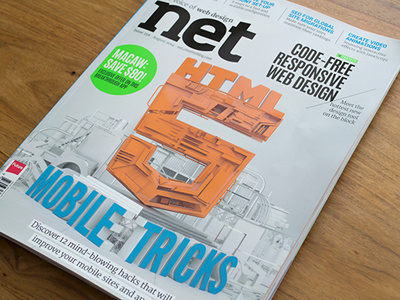 net Magazine - 3D Cover Design - printed final artwork cgi cover digital editorial html5 illustration magazine mobile net render web