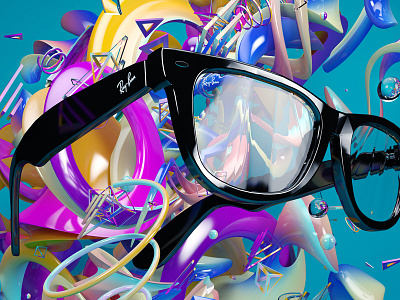Ray Ban - Never Hide Close Up 3d abstract ad artwork cgi cinema 4d colour digital glasses ray ban render shapes