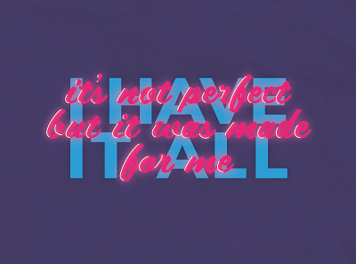 Not Perfect quote type typography