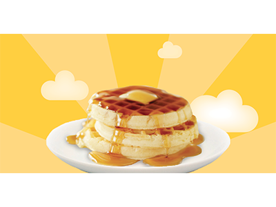 heavenly waffles breakfast comp concepting packaging design