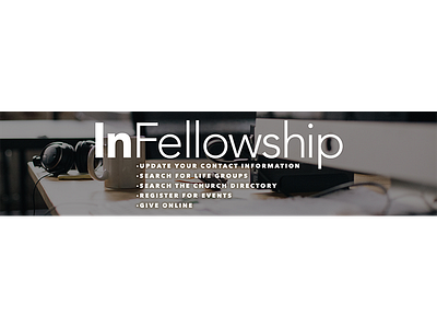 InFellowship Announcement Slide announcement church clean graphic infellowship simple slide