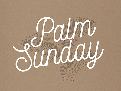 Palm Sunday church design easter graphic illustration kraft palm palms series sunday