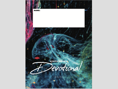 Student Devotional Cover Design church church design cover cover design design devotional neons simple student ministry