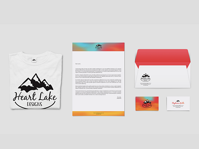 Heart Lake Designs Branding branding bright cheery crafty mountains