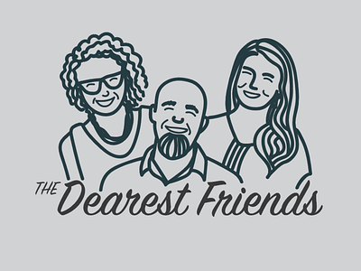 the Dearest Friends coworkers doodle fun illustration line drawing line portrait lines silly