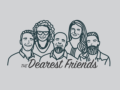 the Dearest Friends 2.0 coworkers dearest friends illustration line drawing silly team