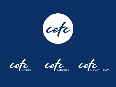 CEFC church logo variations carlisle church church branding design logo mount holly redesign
