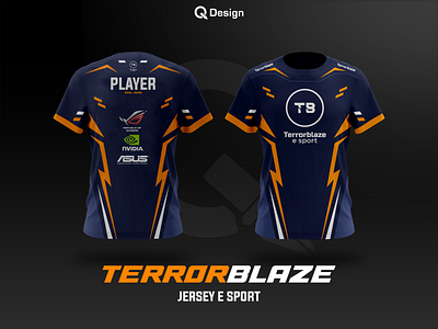 TerrorBlaze - Jersey E Sport Design branding design esport graphic design illustration jersey logo minimal simple vector