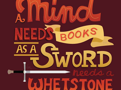 Minds and Swords calligraphy game of thrones hand lettering illustration lettering quotes type typography