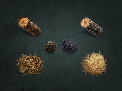 Some inventory icons for the browser game "Life is Feudal" fiber game icon icon knit log realistic straw wood