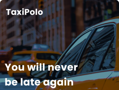 Taxi App Welcome Page ui