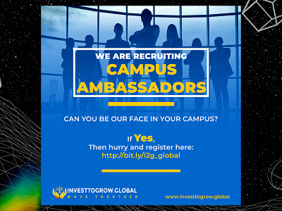 Campus Ambassador recruitment poster ambassador recruitment