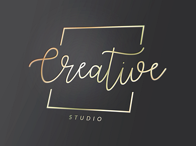 Creative Studio art branding clean design flat graphic design logo minimal typography vector