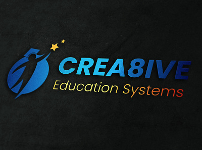 Crea8ive Education Sysytem art artist clean design flat graphic design illustration illustrator logo logodesign logotype minimal typography vector illustration vectors