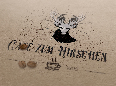 Cafe Zum Hirsehen art cafelogodesign canada coffeelogo deerlogo design graphic design graphics inspiration logo logo idea logodesign logodesignersclub logodesigns logos minimal