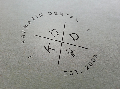 Karmazin Dental adobe best logo company dental logo dental logo inspirration dentist dentist logo element freelancers graphics work identity illustrator karmazin karmazin logo logodesign logoinspiration minimal small logo big identity tools