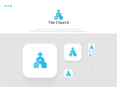 The Church art branding clean design flat graphic design logo logotype minimal typography vector