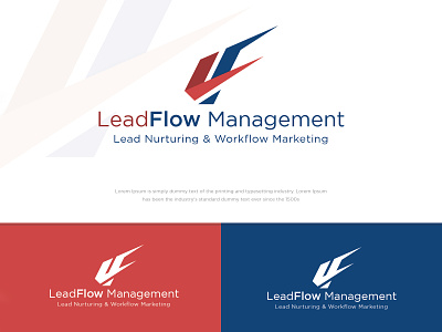 LeadFlow Management art design graphic design icon illustration illustrator logo logo design logodesign minimal