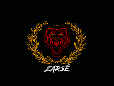 Zarsé black design hiphop illustrator independent label logo logo design logos music photoshop rap red tiger urban