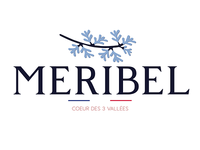 Meribel blue branch french logo logo design logodesign logotype mountain ski ski station snow