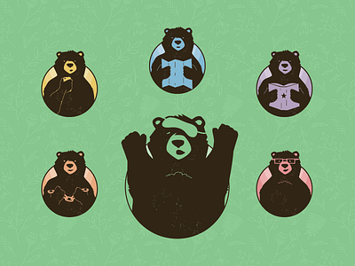 Bear Illustrations animal bear character design illustration spring