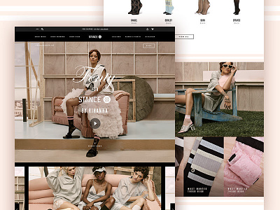 Rihanna Collection Landing Page design ecommerce fashion landing page layout socks stance web