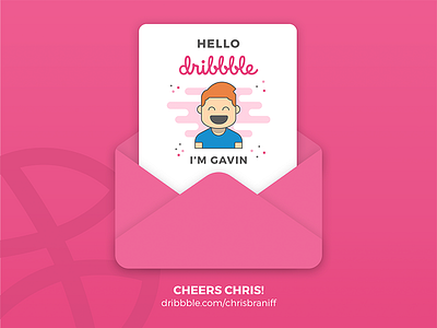Hello Dribbble! debut illustrator invitation photoshop