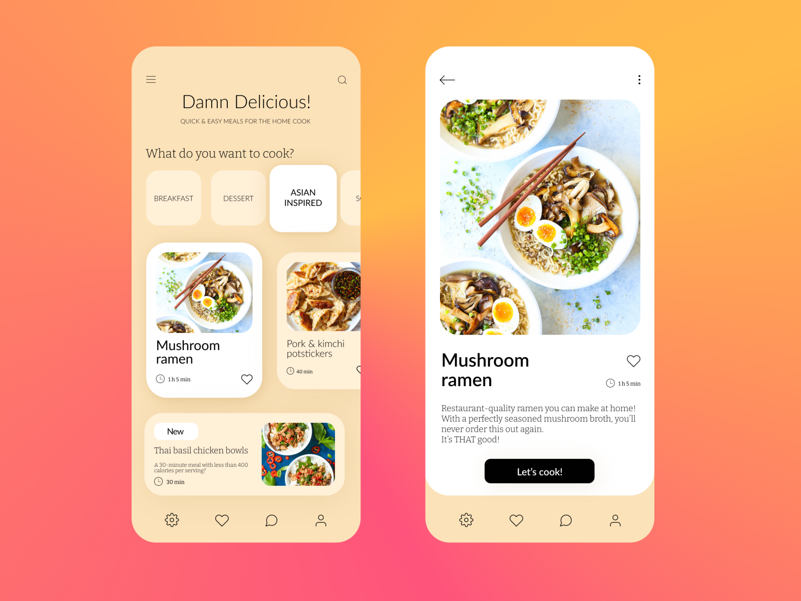 cooking app by Julia Kiriak on Dribbble