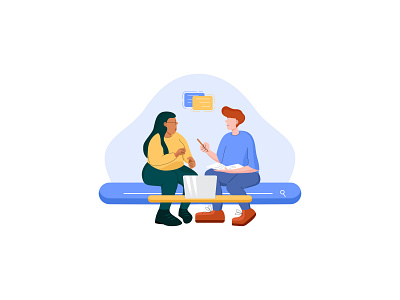 Work Discussion-06-illustration character character illustration concept illustration design discussion flat flat design flat illustration flat vector graphic design illustration illustration art illustrator meeting illustration minimal vector vector art work work discussion work from home