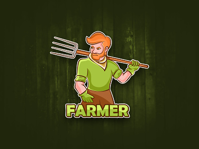 Farmer-07- Cartoon Mascot cartoon mascot cartoon mascot logo design farmer farmer logo farmer mascot farming industry flat color flat mascot flat style logo gaming mascot graphic design illustration illustrator inspiration logo logo maker mascot mascot for farmer vector