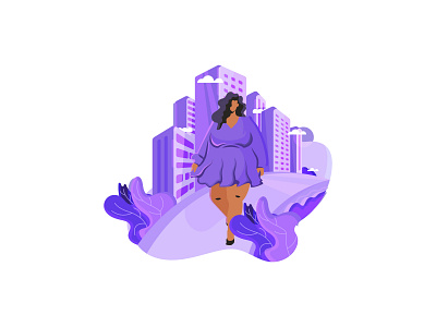 Women-14-illustration creative design flat color graphic design illustration illustrator inspiration purple sky creeper sky creepers illustration vector women women and sky creepers women illustration women walking illustration