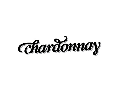 Chardonnay typography