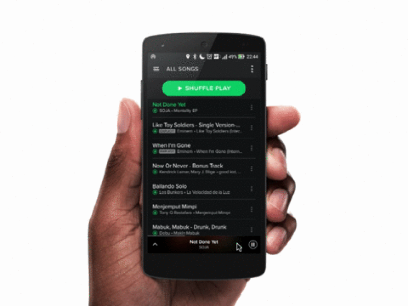 Dear Spotify... android animation gesture interaction mobile origami quartz composer spotify ui ux