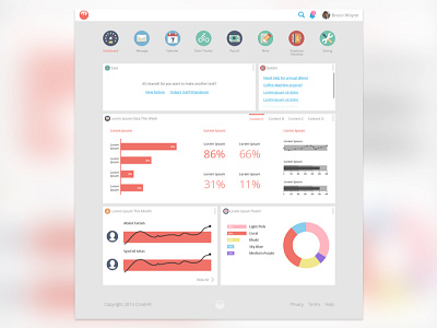 Funky Dashboard Theme chart colorful coralhr cute dashboard funky hr human resource theme
