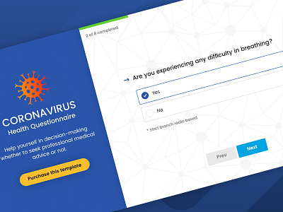 Magnifica - Questionnaire Form Wizard branch wizard coronavirus covid-19 form health interview questionary questionnaire site template themeforest web design
