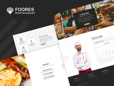 Foores - Restaurant Site Template bar bistrot cafe chef cooking dinner food menu pub reservation restaurant themeforest ui ux web design wizard
