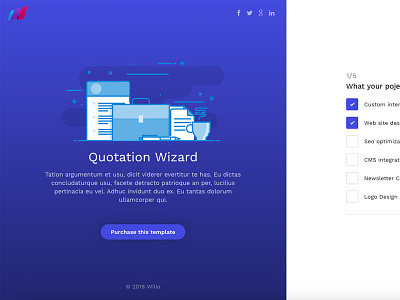 Wili - Quotation Wizard form wizard quotation themeforest