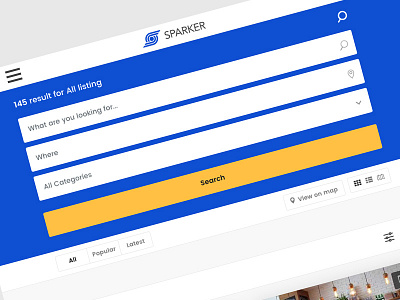 Sparker - Directory Search on Mobile directory listing listing page listings responsive search search bar