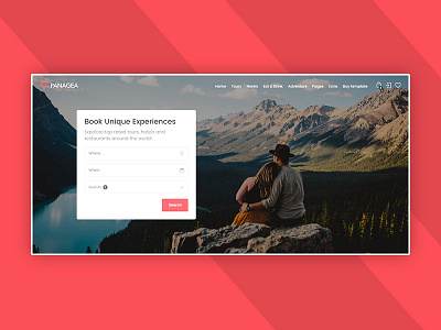 Panagea Home page AirBnb Style airbnb booking directory holiday hotels listings restaurants tourism tours travel tripadvisor web design