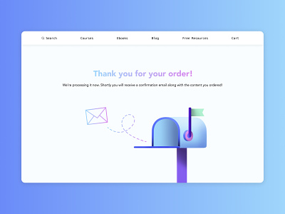 Order Confirmation confirmation confirmation screen illustration order order confirmation processing order thank you thank you page ui web web design website