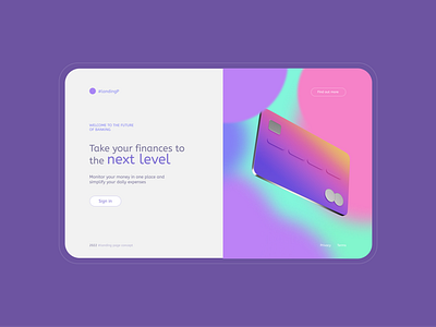 Online Banking Landing Page Concept