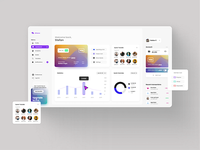 Finance Dashboard UI Concept app app design design ui ux