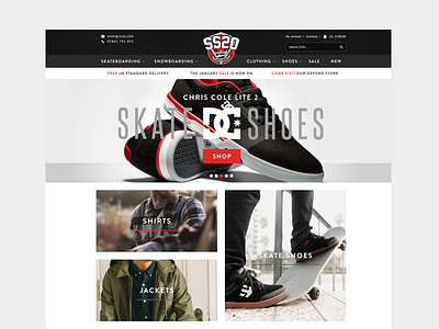 Skate & Snowboard eCommerce Store ecommerce shop skate skateboard snowboard store web design