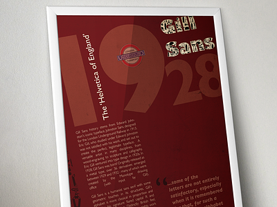 Typography Poster gill sans london roaring 20s typography underground