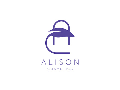 Alison Cosmetics Logo branding design flat illustration logo vector