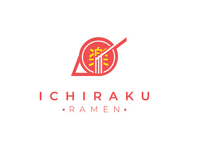 Konoha's Ichiraku Ramen: Rebrand branding design flat logo naruto vector